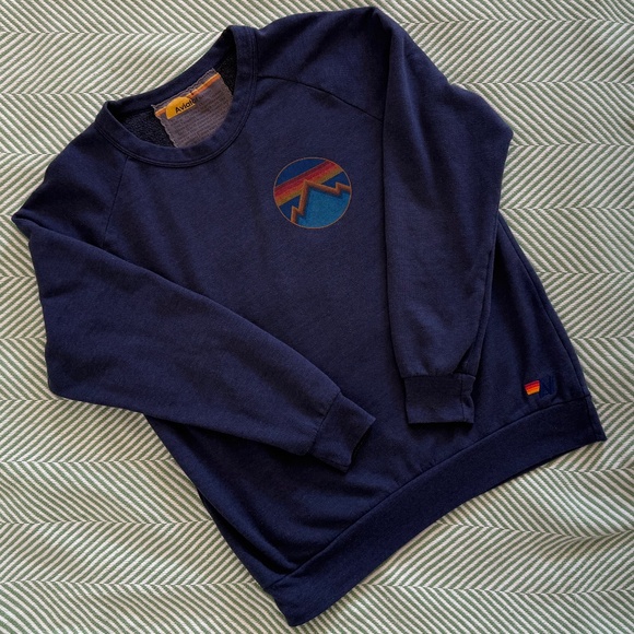 Aviator Nation All Seasons Circle Crew Sweatshirt, size L, Navy - Picture 7 of 10